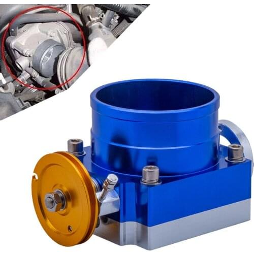 Clearance sale 90mm high flow throttle body performance intake manifold aluminum blue color
