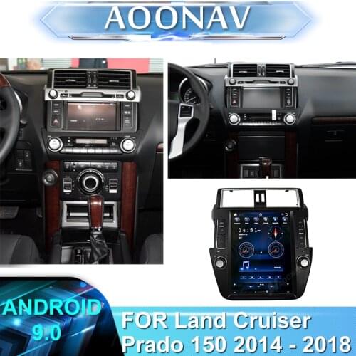2din 2 DIN Android Car Radio For TOYOTA Land Cruiser Prado 150 2014 - 2018 car stereo autoradio Tesla vertical screen
