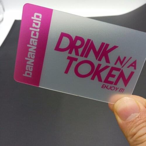 Free design one side printing plastic pvc transparent business card printing