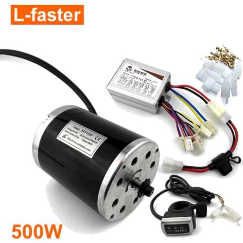 Bracketless 500W Electric High-speed Motor For Electric Kid Dirt Bike With Controller Fuse And Terminals Thumb Accelerator