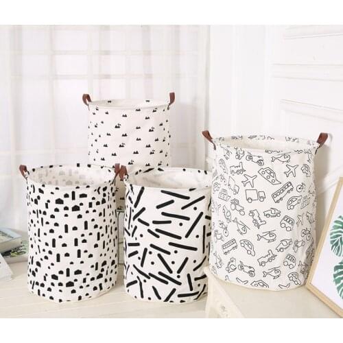 Nordic Style Canvas Storage Bag For Toys Clothes Kids Room Organizer Bag Pouch Canvas Storage Pouch Stand Bag For Kids 40x50CM