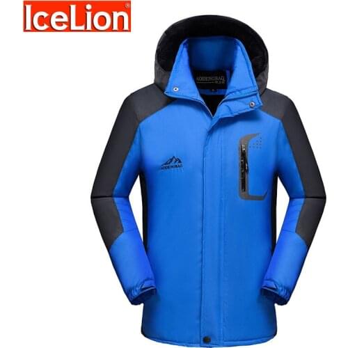 IceLion Winter Hoodies Men Zipper Plus Size Long Sleeve Warm Sweatshirts Cardigan Tracksuit For Men Casual Jacket Men Sportswear
