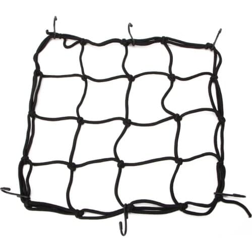K0AF Motorcycle Luggage Net Bike 6 Hooks Hold Down Fuel Tank Luggage Mesh Web Styling