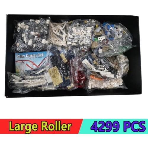 Creator Street View Building Blocks Sets City Park 18003 10261 4299Pcs Large Roller Coaster Electric Motor Kits Girl Toys Gifts