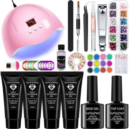 Nail Gel Kit uv 36W 18 led Lamp Gel Polish Set All for Manicure Nails Art Nail Gel For Extension Tool Kit Professional Set