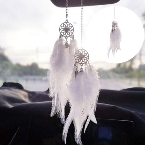 Cute Dream Catcher Wind Chimes Car Pendant Interior Accessories Auto Decoration for Adults Boho Gifts Charms Ornament