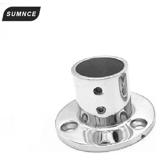 Marine Stainless Steel Boat Hand Rail Fitting 90 Degree Round Base