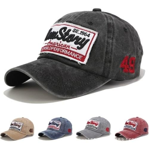 Mens Washed Cloth Peaked Korean Style Outdoor Sun Protection Casual All-Match Street Sun Protection Baseball Cap