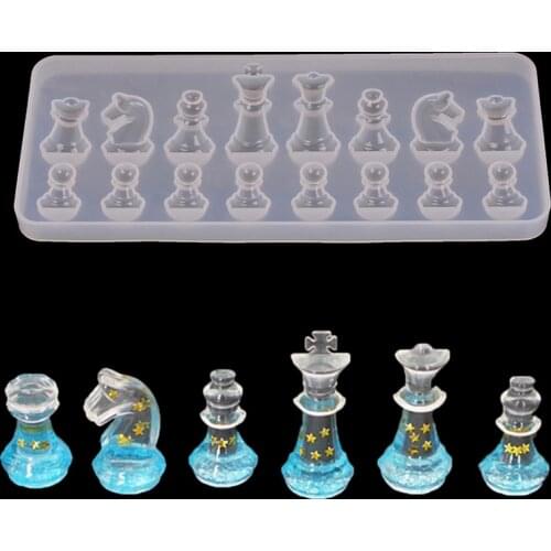 New International Chess Shape Silicone Mold DIY Clay Epoxy Resin Mold Decoration Pendant Molds Candy Chocolate Cake Mould