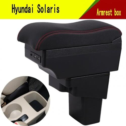 Car Armrest For Hyundai Accent RB Solaris 2011-2016 Centre Console Storage Box Arm 2012 2013 2014 2015