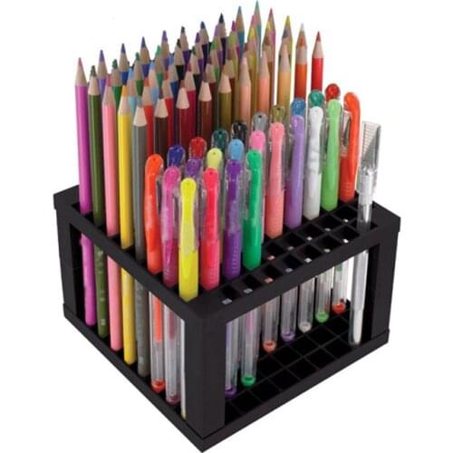 96 Hole Detachable Plastic Pencil Brush Holder Desk Stand Artist Desk Organizer Paint Marker Storage Organizer