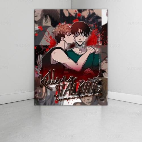 Killing Stalking Manhwa Manga Poster Anime Merch Art Wall Decoration canvas print for living room home decor painting