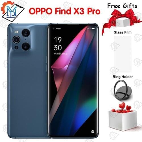 Original OPPO Find X3 Pro 5G Mobile Phone 6.7 Inch 12G+256G Snapdragon 888 Octa-Core Android 11 50MP Camera NFC IP68 Smartphone