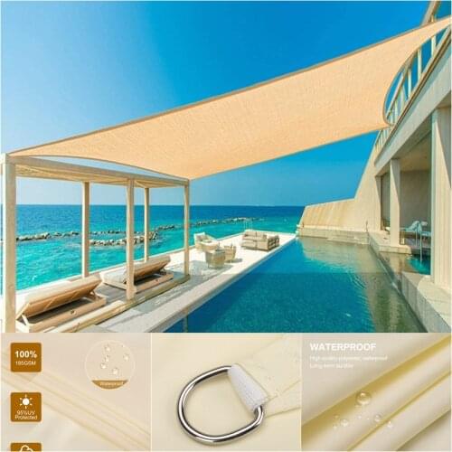 Waterproof Sun Shade Sail Sun-Shelter Awnings For Garden Canopy Pool Partio Beach Camping Awning Pegola Outdoor SunShade Sail
