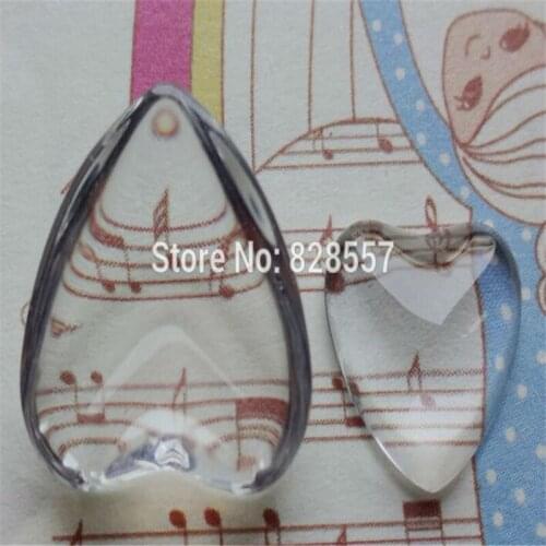 Pick Size 8 12 10 16 18 25 35 mm Flatback Clear Heart Glass beads Jewelry Accessory E489