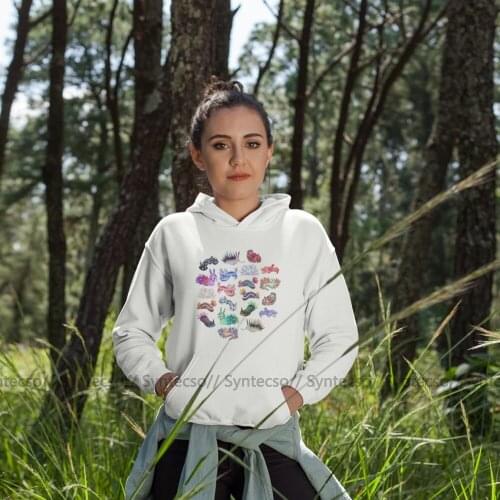 Sea Snails Hoodie NUDIBRANCH Hoodies Navy Blue Graphic Hoodies Women Oversized Long Sleeve Sexy Streetwear Pullover Hoodie