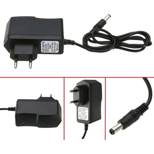 1pc EU Power Supply Adapter 500mA 9W AC 100-240V DC 9V 0.5A Power Supply Converter Adapter EU Electronic Product Plug