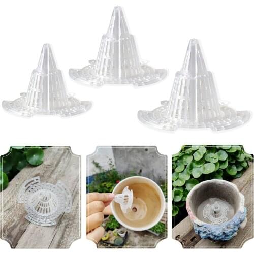 12pcs Leakproof Flower Pot Hole Mesh Cup Conical Bonsai Pot Bottom Coniform Grid Mat Bottom Net Drain Hole Pad Breathable Cup