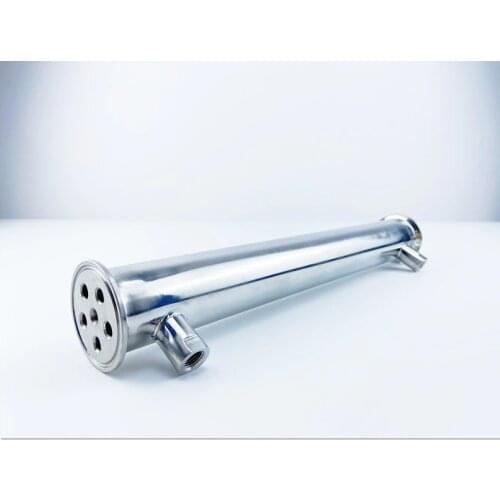 2"(51mm)OD64, Sanitary Dephlegmator/ Distillation Condenser,6 Pipes Inside ID 8mm,Lenght 400mm,Reflux,Stainless Steel 304