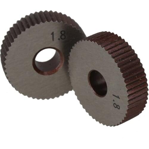 2Pcs Gear Hob 1.8mm Wheel knurl HSS Straight grain wheel Knife Knurled Machine Tools Accessories Lathe Embossing Wheel
