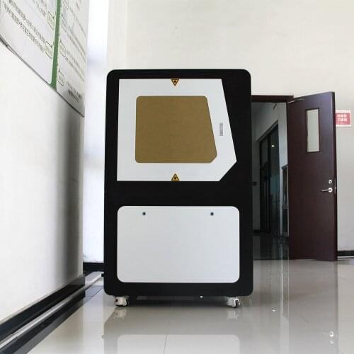 30W Cover Type Double Red Light Fiber Laser Marking Machine 50w Raycus Metal Engraving Machine For Metal Carving
