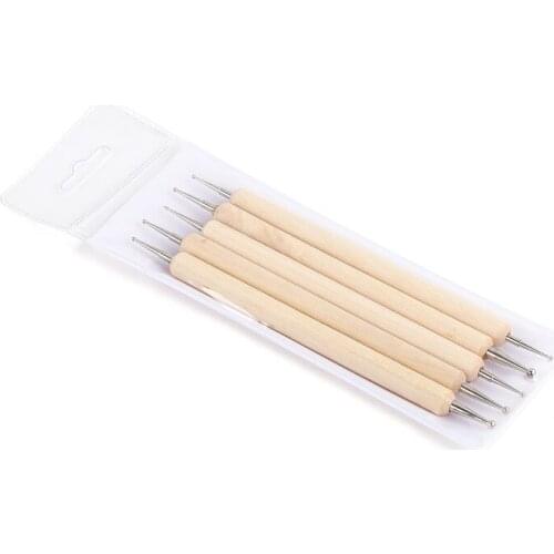 5pcs/bag Nail Art Wood Dotting Tool 5pcs Rhinestone Picker for Beauty Supplies NEW ARRIVAL