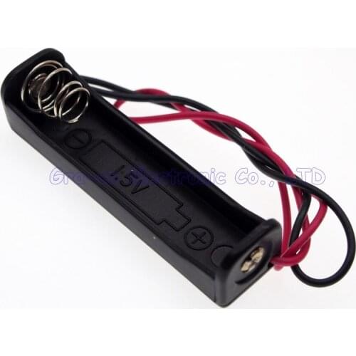 50pcs 1.5V 1 x AAA Battery Case Cover Shell 1 Pack AAA Battery Storage Box with wire