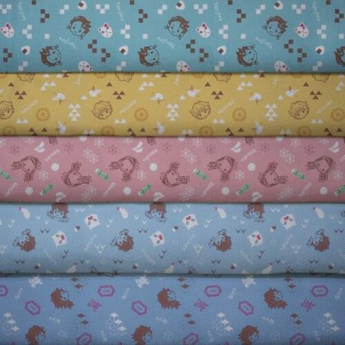50cm*140cm Printed Polyester Cotton Fabric Patchwork for Sewing Dress clothing cloth Making kimetsu no yaiba fabric k2114