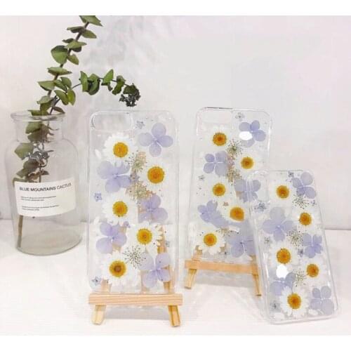 60 Pcs/Set Natural Pink Purple Hydrangea DIY Dried Flowers UV Expoxy Resin Mold Filling Flower Nail Art Pressed Flower Makeup Fa