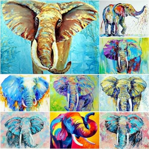 New 5D DIY Animals Diamond Painting Elephants Diamond Embroidery Cross Stitch Full Square Round Drill Manual Art Home Decor Gift