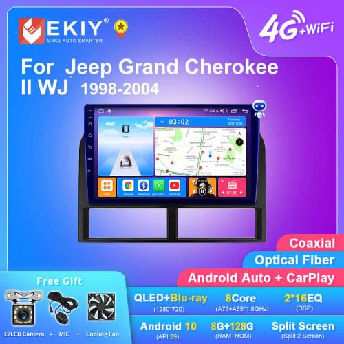 EKIY 9" 2.5D IPS Android 9.0 Car DVD Multimedia Player GPS For Honda Fit Jazz 2004 2005 2006 2007 Car Radio Stereo Navigation HU