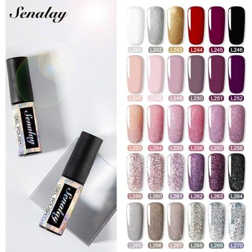 5ml Glitter UV Gel Nail Polish Glitter Sequins Soak Off UV Gel Varnish Colorful Nail Gel Polish DIY Nail Art Polish