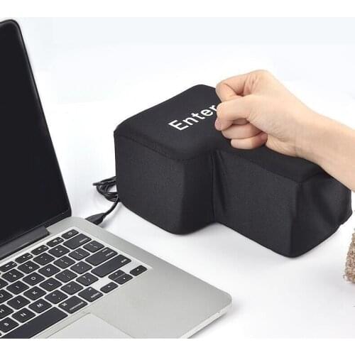 Big Enter Key Anti Stress Toys Hold Pillow Supersized Unbreakable Office Home Computer Novelty Vent Toys Decompression Toy