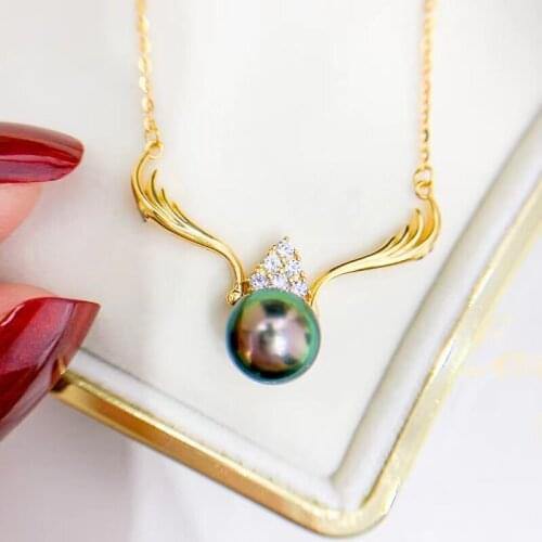 New Arrival 925 Silver Necklace Chain with Pendant Mountings Findings Jewelry Parts Fittings Accessories for Pearls