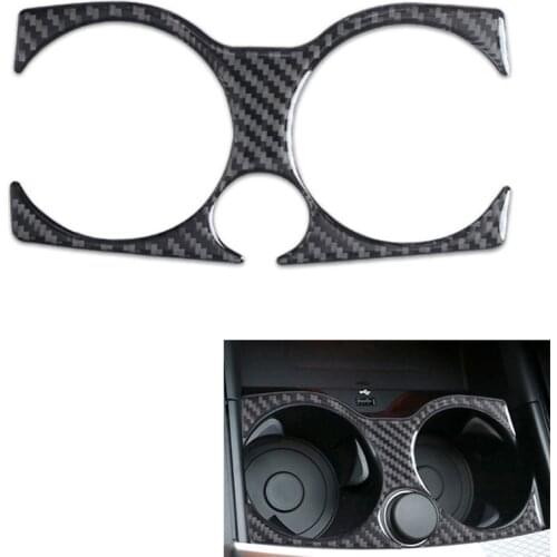 Carbon Fiber Console Water Cup Holder Frame Cover Trim for BMW-5 Series G30 530Li 528Li 2018-20 Interior Accessorries
