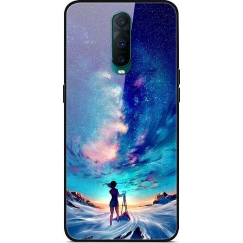 For OPPO R17 Pro Phone Case Tempered Glass Case Phone Cover Fitness Back Bumper Series 2