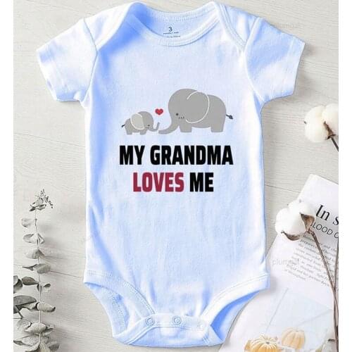 Toddler Girl Winter Clothes Infant Boy Newborn Boy Fall Costume Printing Love Grandma Rompers Cotton One Piece Jumpsuit