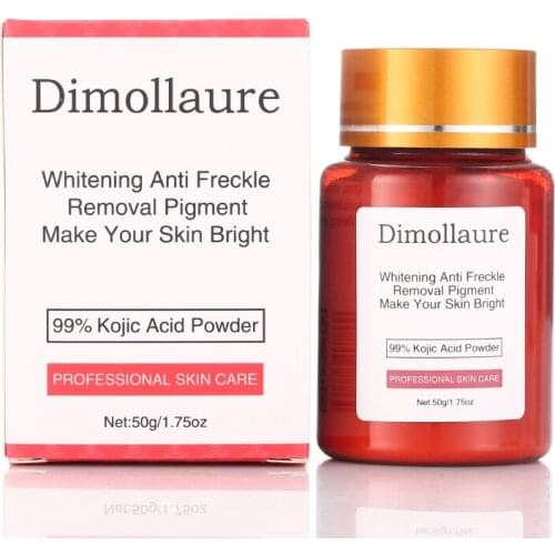 Dimollaure 50g pure 99% Kojic Acid scar removal Freckle melasma Acne scar pigment Melanin sunburn Dimore face whitening cream