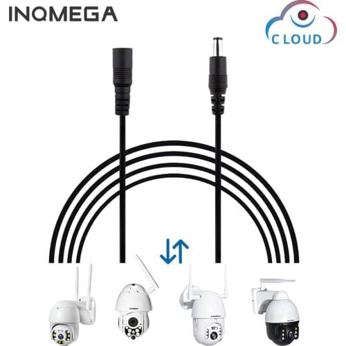 INQMEGA Black White 1.6M DC 12V Extension Cable 5.5mm*2.1mm Female Male Power Cord Wire For CCTV Camera Home Appliance