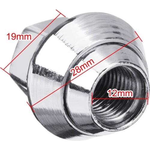 4/16pcs M12x1.5 Wheel Nuts Chrome Alloy 19mm Replacement For Ford C-Max Cortina Focus Fiesta Mondeo Sierra 1993