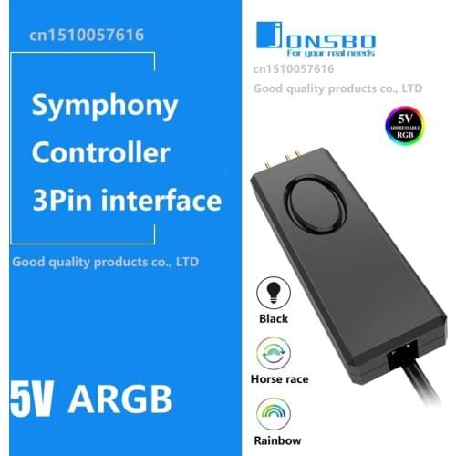 Jonsbo manual control 5V ARGB monochrome rainbow horse racing effect SATA