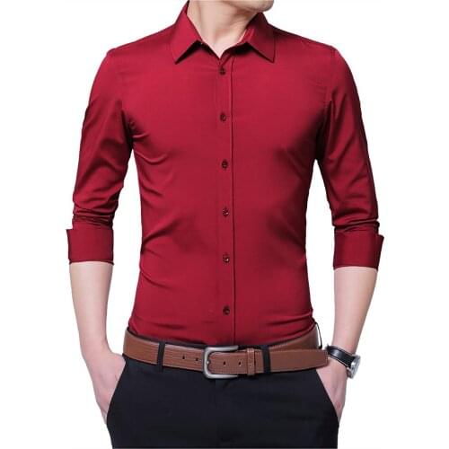 Mans Shirt New Casual Long Sleeved Shirt Slim Fit Man Social Business Dress Shirt Brand Clothing Plus Size 5XL