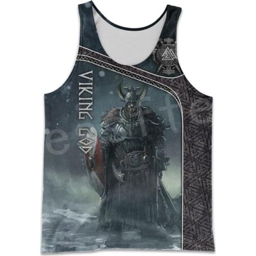 Tessffel Viking God Symbol Tattoo Warriors 3DPrint Men/Women streetwear Summer Casual Funny Harajuku Sleeveless TankTop Vest S-1