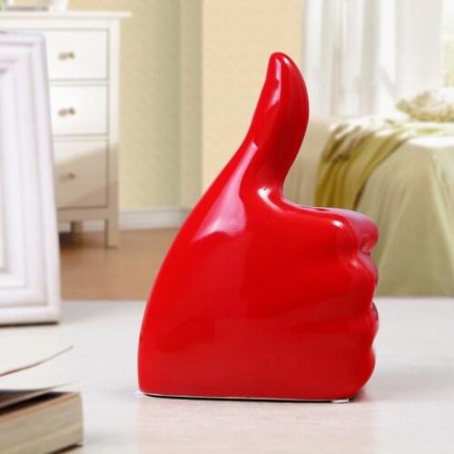 Red home living room TV cabinet wine cabinet decoration ornaments soft art ceramic Ceramic decoration