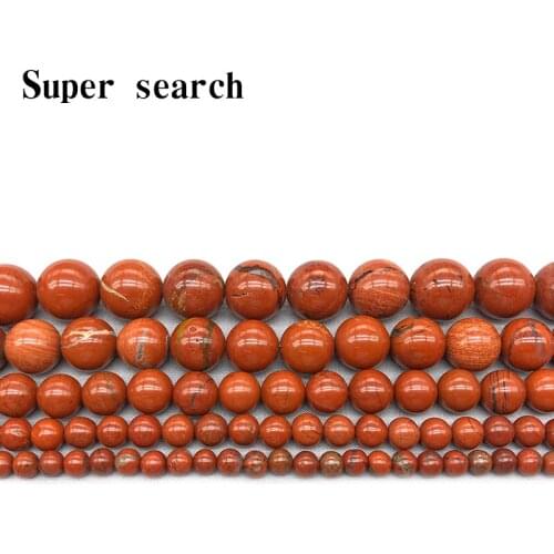 Redstone Natural Stone 4 6 8 10 12mmLoose Beads For Jewelry Making Charms Rondelle Spacer Bead Diy Bracelet Necklace Wholesale