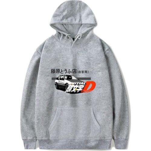 Newest High Quality Initial D Hoodies Men/Women Popular Casual Hip Hop Hoodie Print Initial D Mens Sweatshirts Pullovers Hooded