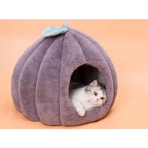 New Pet Products Chat House for Closed Townhouses Cats Bed Sleeping for A Small Plush Warmth Cats Beds Cave Washable Accessories