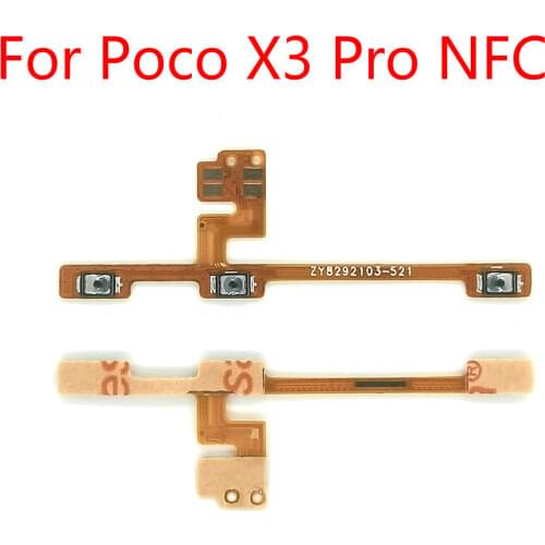 New Power Volume Flex Cable ON OFF Side Button Switch Flex Cable For Xiaomi Poco X3 Replacement Spare Parts