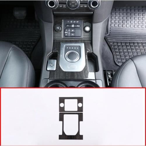 Luxury Interior Molding Dark Wood Grain Console CD Panel Cover Trim Stickers For Land Rover Discovery 4 LR4 2012