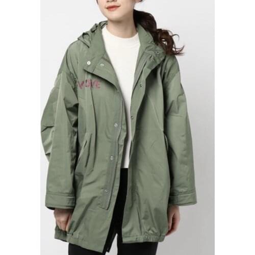 RUANDAI Women's Hooded Trench Coats